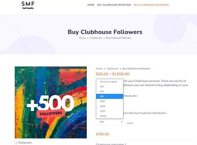 How to buy Clubhouse Followers Step 2
